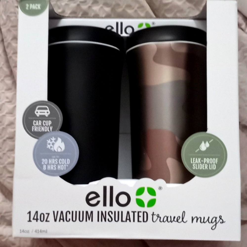 Elko vacuum installed travel mugs 2pack